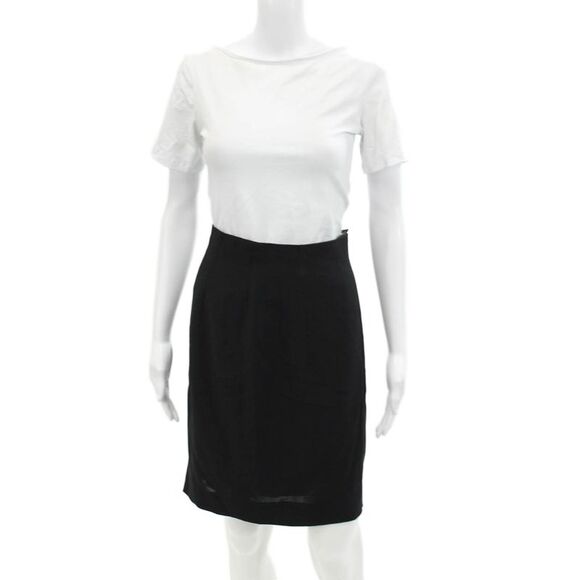 Jil Sander Dresses & Skirts - Jil Sander Womens Zip Up Mini Pencil Skirt Black Wool Size EUR 34